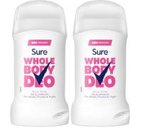 Sure Wild Rose Whole Body Deodorant women's deodorant stick with a fresh & floral fragrance for 48-hour odour control 50 ml (Pack of 2)