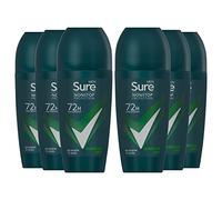 Sure Men Antiperspirant Deo Roll On 72H Nonstop Protection Quantum Dry 50ml, 6pk