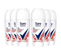 6xSure Women Motion Sense AP Deodorant Rollon 72H Nonstop, Uplifting&Fresh 50ml