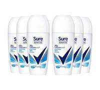 Sure Women 72H Motion Sense Antiperspirant Deodorant Roll-on with 0% Alcohol Nonstop Odour Protection, Cotton Dry 50ml (Pack of 6)