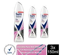 (Buy 6, Invisible Pure) Sure Women 72H Anti-Sweat Anti-Perspirant, 150ml