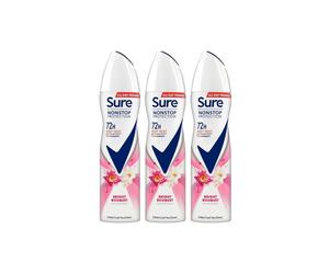 Sure Women 'anti-Perspirant' 72H Protection Deo Bright Bouquet, 3X150Ml In White White