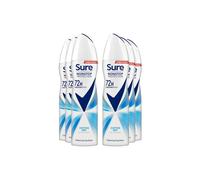 Sure Women 'anti-Perspirant' 72H Protection Deo Cotton Dry, 6X150Ml In White White