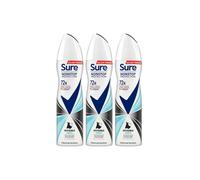 Sure Women 'anti-Perspirant' 72H Protection Deo Invisible Aqua, 3X150Ml In White White