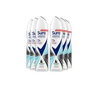 Women 'Anti-Perspirant' 72H Protection Deo Invisible Aqua, 6x150ml Sure White One Size