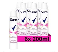 Sure Women Anti Perspirant Aerosol Spray Deodorant 6 x 200ml