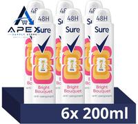 Sure Women Bright Bouquet Deodorant Body Spray Antiperspirant with a...