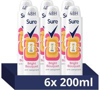 Sure Women Bright Bouquet Deodorant Body Spray Antiperspirant with a...