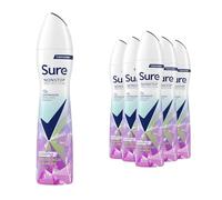 Sure Women Nonstop Protection Anti-Perspirant Deodorant Spray Frozen Acai & Jasmine, 250ml, 6 Pack - 48H Sweat & Odour Protection, Fresh Floral Fruity Scent, Daily Womens Deodorant