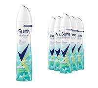 Sure Women Nonstop Protection Antiperspirant Deodorant Spray, Eucalyptus & Coconut Fresh Scent 250ml, 6 Pack - Up to 48h Sweat & Odour Protection, Long-Lasting Freshness