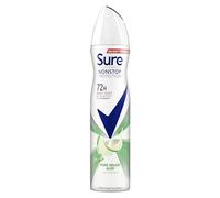 Sure Women Nonstop Protection Pure Melon Aloe Deodorant Body Spray Antiperspirant with body heat activated technology for 72 hour odour and sweat protection 250 ml, Pack of 6