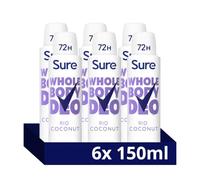 Sure Women Rio Coconut 72hr Whole Body Deodorant 6x 150 ml