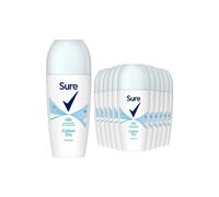 Sure Cotton Dry Women's Deodorant with a clean fragrance inspired by fresh cotton sheets Anti-Perspirant Roll On and 48 hour sweat and odour protection 50 ml, Pack of 6