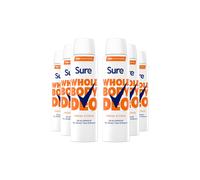 Sure Deodorant Spray Fresh Citrus Aluminium-Free 72-Hour Odour Control 150 ml, Pack of 6