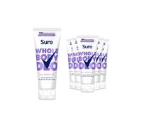 Sure Whole Body Deodorant Cream Rio Coconut 75ml, 6 Pack - 72H Odour Control, All-Over Freshness, Gentle on Skin, Long-Lasting Tropical Coconut Scent for Daily Use