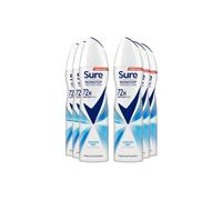 Sure Women Anti-Perspirant 72H Nonstop Protection Deo Cotton Dry 150ml, 6 Pack