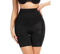 SURE YOU LIKE Firm Tummy Control Shapewear Body Slimming Underpants Butt Lifter With Stitched Outline Enhanced, Black, S