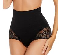 SURE YOU LIKE Mid Waist Lace Tummy Control Shaping Shorts Seamless Black