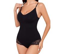 SURE YOU LIKE Shapewear Bodysuit for Women Tummy Control Seamless Full Body Shaper Butt Lift Adjustable Straps Shapewear，Black
