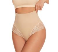 SURE YOU LIKE Shapewear Women Tummy Control Thong Tummy Control Knickers Shaping String Underwear Panties Body Shaper String Underpant, Beige, 20-22
