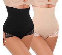 SURE YOU LIKE Women High Waist Tummy Control Seamless Shapewear Shorts Lace | Double-layer seamless, 4 anti-slip boning, flat tummy & lifted hips, breathable all-day, invisible under outfits