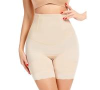 SURE YOU LIKE Women Shapewear Short Firm Compression For Tummy And Thigh Control Knickers High Waist Slimming Underwear With Lining Shaping Underpant, Beige, L