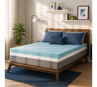 Sure2Sleep Gel Swirl Memory Foam Mattress Topper - 2 Inch, Pressure Relieving, Cooling Comfort - Made in The USA & CertiPUR-US Certified - Softens Firm Beds and Extends Mattress Life - Twin XL Size