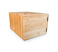 SUREBOX Lockable Box - Bamboo - 12 Litre Lock Box - Smart Lock - TTLock App - Premium Smart Safe Home Storage (Natural Bamboo)