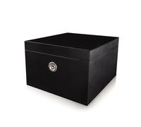 surebox Small Lockable Box - Bamboo - Lock & Key - Secure Home Storage (Black)
