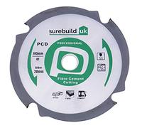 Surebuild PCD 165mm X 4-Tooth Fibre Cement Board Cordless Trim Circular Saw Blade, SBB1650420