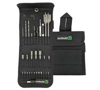 Surebuild UK 30-Piece Quick Change Assorted Drill Bit Set with Chuck, Drivers, Countersinks, Drill Bits, Flat Wood Bits, Screw Bits