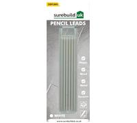 Surebuild UK Graphite Marking Pencil Leads, 2.8mm, 120mm Length, Pack of 6, Multi-Colour (White)