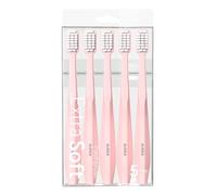 SUREE Extra Soft Manual Toothbrushes for Adults, Ultra Dense Nano Bristles, Great for Sensitive Teeth & Gums, Wide Head, Ergonomic Non-Slip Grip, BPA-Free Handle (Pink, 5 Pack)