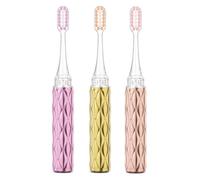 SUREE Portable Travel Toothbrush with Case, Lipstick-Style Design, Extra Soft Bristles, Detachable Storage, Compact for Purse, Office & On-the-Go Use, 3 Pack