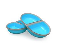 SureFeed Sure Petcare Split Pet Bowl with Integrated Seal, Compatible with Sure Petcare Microchip Pet Feeder with Sealed Lid, Works for Wet and Dry Food, Keeps Food Fresh, Grey (Blue)