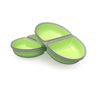 SureFeed Sure Petcare Split Pet Bowl with Integrated Seal, Compatible with Sure Petcare Microchip Pet Feeder with Sealed Lid, Works for Wet and Dry Food, Keeps Food Fresh, Grey (Green)