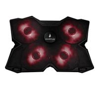 SureFire Bora Gaming Laptop Cooling Pad - laptop cooler 12"-17" - laptop fan cooling pad - cooling base for laptops - external notebook fan up to 1200 rpm - max 26 dBA - red I powered by Verbatim