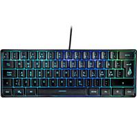 Surefire Kingpin X1 60% Gaming Keyboard, Nordic, Gaming Multimedia Keyboard, Small & Mobile, RGB Keyboard with Lighting, 25 Anti-Ghosting Keys, Scandinavian Layout QWERTY