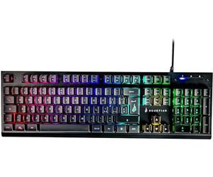 Surefire Kingpin X2 Gaming Keyboard Italian - Gaming Multimedia Keyboard with Lighting - RGB Keyboard with Aluminium Front Plate - 25 Anti-Ghosting Keys - Italian Layout QWERTY