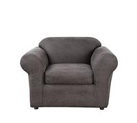 Surefit Box Cushion Chair, Antiqued Slate