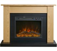 Sureflame Banbury Electric Fireplace Suite in Oak & Black, 43 Inch