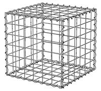 Suregreen Gabion Basket, Galvanised Steel Cage, 100x100x100cm, Pack of 1 | 7.5x7.5cm Hole, Metal Gabion Cage for Retaining Walls, Garden Landscaping & Erosion Control, 10 Gauge Heavy Duty GALFAN Wire