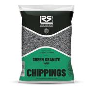 Suregreen Green Granite Chippings, 14mm, 20kg, Decorative Aggregates | Aggregates, Garden Pebbles, Garden Chippings, Driveway Stones, For Gardens, Paths, Landscaping