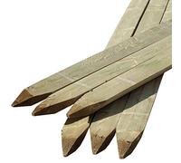 Suregreen Half Round Fence Posts | 1.8m (6ft) x 100mm | 4 Pack | Green Treated Stakes