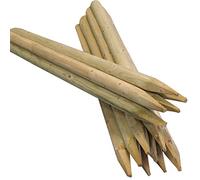 Suregreen Round Fence Posts | 1.8m (6ft) x 50mm | 5 Pack | Green Treated Stakes