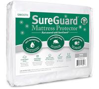 SureGuard Twin Size Mattress Protector - 100% Waterproof, Hypoallergenic - Premium Fitted Cotton Cover - Smooth