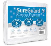 SureGuard Twin Size Mattress Protector - 100% Waterproof, Hypoallergenic - Premium Fitted Cotton Terry Cover White