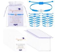 Sureio 60 Pcs Class of 2025 Graduation Bracelet Set 20 Compass Bracelets 20 Graduation Cards 20 Bags for College High School Elementary Pre K Senior Night Gifts, 3.5 x 2.76 inches/ 9 x 7 cm, wax