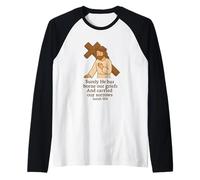 Surely He has Borne Our Griefs and Carried Our Sorrows Raglan Baseball Tee