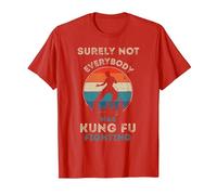 Surely Not Everybody was Kung Fu Fighting Vintage Men T-Shirt, Men, Red, Large